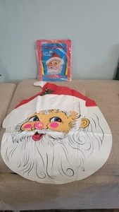 Vintage SSMI 18" aufblasbares Weihnachtsmanngesicht mit Aufhänger - New Old Stock Neu aus altem Lagerbestand Weihnachtsdeko - Bild 1 von 5