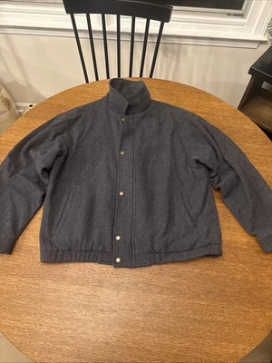 Pendleton Men’s Wool Jacket Coat Gray Full Zip Thinsulate 3M Plaid Large - Image 1 of 4