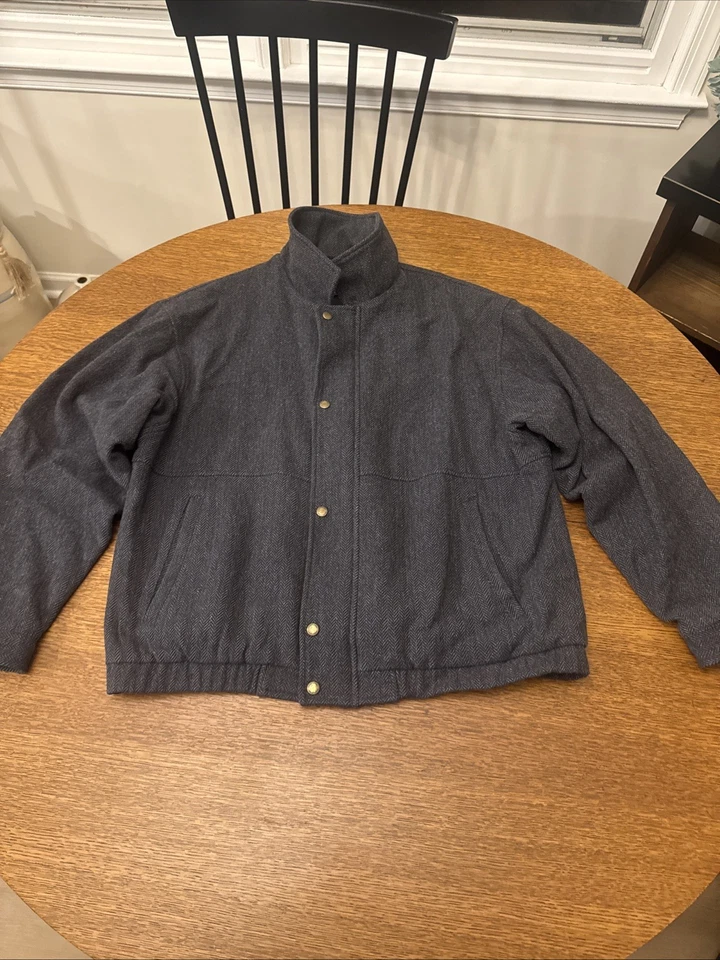 Pendleton Men’s Wool Jacket Coat Gray Full Zip Thinsulate 3M Plaid Large - Image 1 of 4