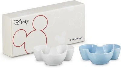 Le Creuset Disney Mickey Mouse Mini Dish Set of 2 Minnie Cotton Coastal Blue New - Image 1 of 4