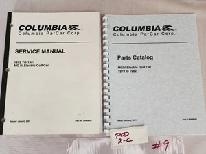 Set of 2- Columbia ParCar 99494-81 MG IV Golf Car 1979-1981 Service Parts Manual - Picture 1 of 4