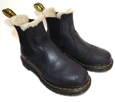 Dr. Martens 2976 Leonore Leather & Faux shearling lined boots - Ladies Size 6 - Image 1 of 4