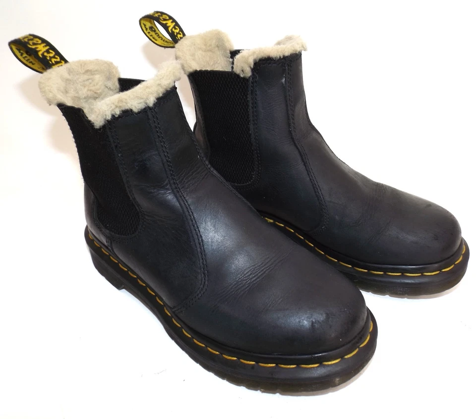 Dr. Martens 2976 Leonore Leather & Faux shearling lined boots - Ladies Size 6 - Image 1 of 4