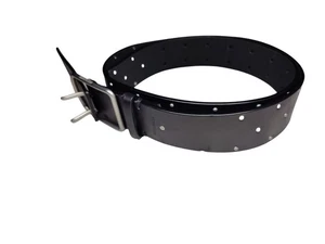 Allsaints Black Silver Studded Leather Belt 1.5 Wide Women's Small NWT - Picture 1 of 6