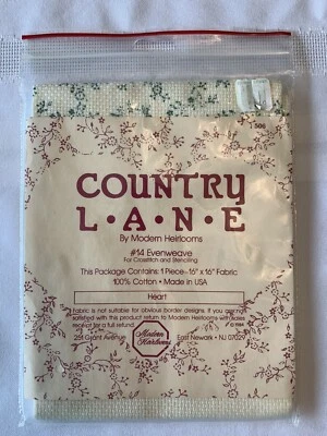 Regency Mills Country Lane #14 Evenweave 16 x 16 Green Heart Center - Image 1 of 2