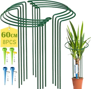 KAZITOO 8 Pack Large 60Cm Tall Bow Plant Support Stakes, Strong Metal - Picture 1 of 12