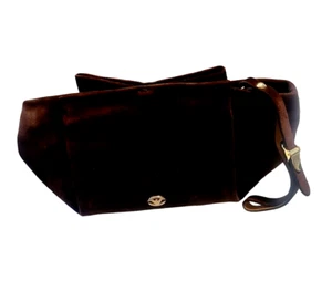 EMPORIO ARMANI Brown SUEDE HAND CLUTCH WOMEN BAG - Picture 1 of 8