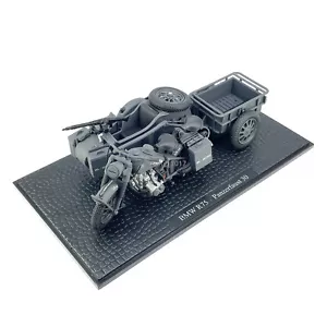 1:24 WWⅡ BMW R 75 Panzerfaust 30 1939-1945 Die Cast Motorradmodell Schwarz - Bild 1 von 9