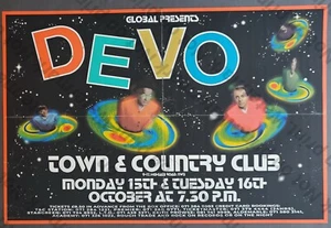 Devo London Town and country 1990 Gig Art Reproduction Poster - Foto 1 di 9