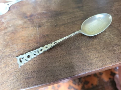 Cut Out LONDON Sterling Silver 4.75" Souvenir Spoon LEVI & SALAMAN Birmingham Cover
