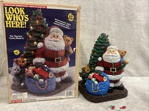 Wee Crafts Ceramic Lighted Christmas Tree Santa Cat Dog Vintage 90s Painted. - Picture 1 of 13