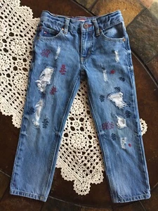 Tommy Hilfiger Girl’s Boys Distressed Ripped Jeans – Girl's Size 5 - Picture 1 of 4