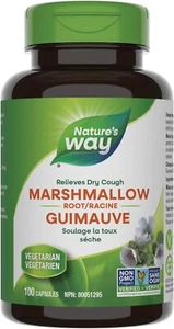 Nature’s Way Marshmallow Root - Dry Cough Relief with Marshmallow Root -100 caps - Picture 1 of 2