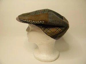 Hanna Hats Pure New Wool Golf Cabbie Newsboy Patch Hat Size XXL Ireland - Picture 1 of 7