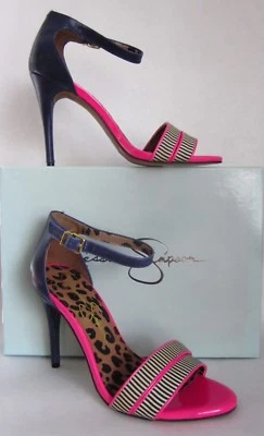 Sandalia Jessica Simpson Jessies Rosa Azul Real Rayas - Talla 7 Foto 1 de 4