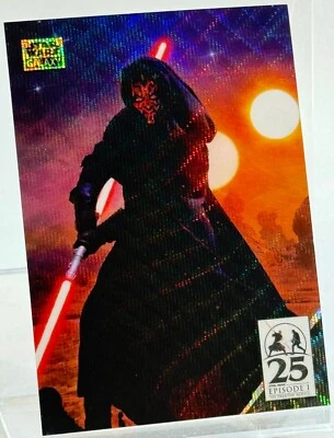 2024 Star Wars Chrome Galaxy, Art of Darth Maul Wave Refractor Card AM-10 #57/99 - Image 1 of 2