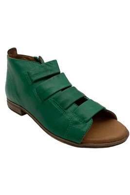 Miz Mooz Leather Side-Zip Sandals Dewdrop Emerald - Image 1 of 3