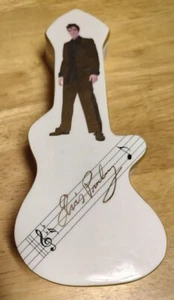 "Traje de Oro Elvis Presley Enterprises Calcomanía en Forma de Guitarra Cerámica Caja de Guardabarros 9" - Imagen 1 de 12