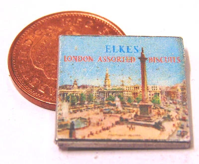 Puppenhaus leere quadratische Keks Kuchen Dose Maßstab 1:12 Lebensmittel Zubehör Btv Tumdee