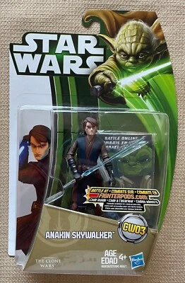 ANAKIN SKYWALKER Clone Wars CW03 Yoda Green Card Movie Heroes 2013 MOC - image 1 of 3