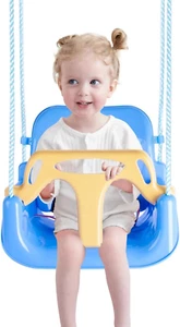Toddler Swing, 3-In-1 Baby Swing Seat, Anti-Flip Snug & Secure Detachable Kids S - Picture 1 of 9