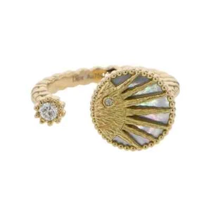 Dior Rose Celeste Ring Size 50/#10 18K Yellow Gold JSAM95014 - Picture 1 of 7