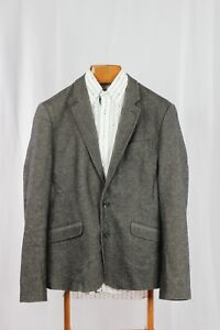 Men's TED BAKER Panire Brown Cotton Herringbone Tweed Blazer Jacket, Size 5/XL