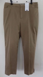 NWT Philippe Adec pants 10 EU 44 Brown $175 Cotton bl sateen Fly Unlined Slacks - Picture 1 of 5