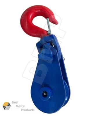 BEST-METAL-PRODUCTS (BMP) 4 Ton 4-1/2" Snatch block with hook and Latch 0900158
