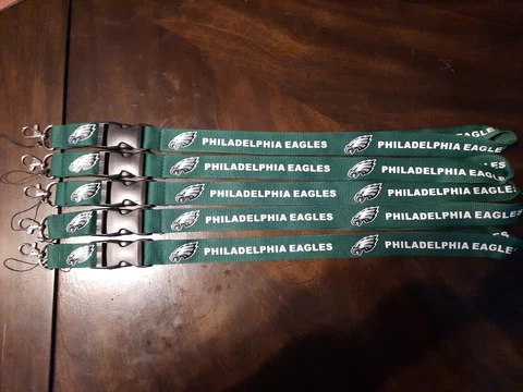 Philadelphia Eagles  Lanyard ID Badge Key Chain Clip (Lot Of 5) Cover