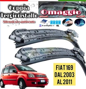 Kit 2 Spazzole Tergicristallo Per Fiat Panda 169 Flat Anteriori 575+400 mm - Foto 1 di 3