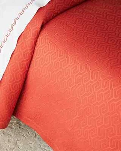 MATOUK Schumacher ATHENA Queen/Cobertor Completo Coral Profundo - Imagen 1 de 8