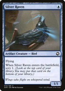 MTG Magic AFR D&D Forgotten Realms - 1x EN NM 074 C Silver Raven - Imagen 1 de 1