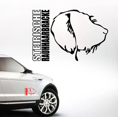 Auto Aufkleber STEIRISCHE RAUHHAARBRACKE Profil Hunde Hund Wilsigns SIVIWONDER - Bild 1 von 2