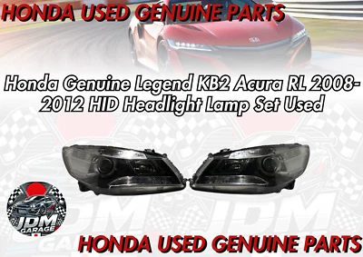 Honda Genuine Legend KB2 Acura RL 2008-2012 HID Headlight Lamp Set Used - Image 1 of 4