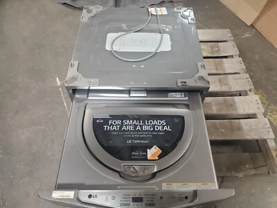 LG WD100CV 1.0 cu-ft SideKick™ Pedestal Clothes WASHER 27" GRAPHITE STEEL NEW - Image 1 of 3
