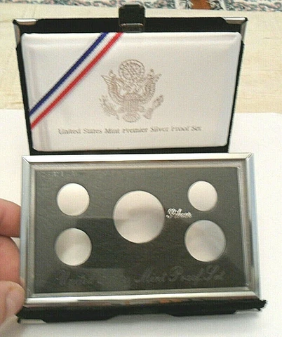 1995 *PREMIER SILVER* Proof Set Box and Lens ONLY Cover