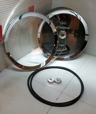 Jaeger Smiths Gauge Reconditioning Glass Seal Bezel Kit Ford Cortina Mk1 - Image 1 of 4