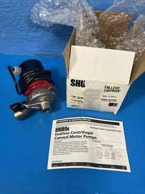 Novo na caixa Shurflo bomba de motor enlatada de aço inoxidável sem vedação modelo 909-6AA-123 - Imagem 1 de 4
