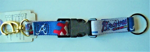 ATLANTA BRAVES DETACHABLE LANYARD LOGO CHAIN WITH KEY RING AND BELT/PURSE HOOK Cover