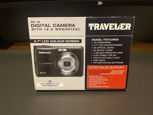 Traveler Digital Camera DC-12 12.0MP Black -Tested And Working - Picture 1 of 11