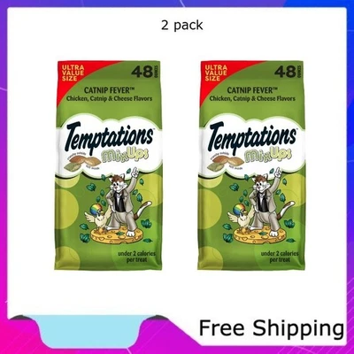 Temptations MixUps Catnip Fever Flavor Crunchy and Soft Cat Treats, 2 pack - Image 1 of 4