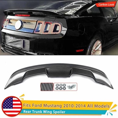 For 2010-2014 Ford Mustang Coupe GT500 Style Duckbill Trunk Spoiler Carbon Look Foto 1 de 4