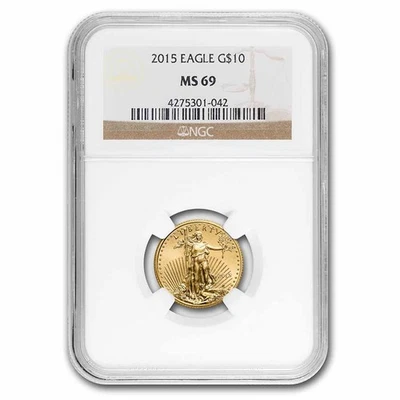 2015 1/4 oz American Gold Eagle MS-69 NGC - Image 1 of 3