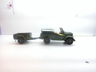 Modellauto- Militär Geländewagen mit Anhänger 35cm aus Blech, Ohne OVP#1281 - Bild 1 von 4