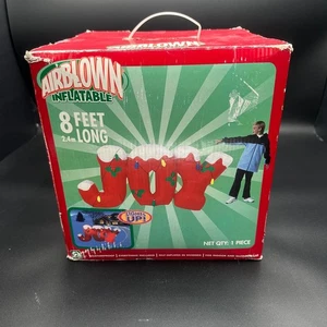 Gemmy Airblown Inflatable 2006 Christmas 8' long JOY Working - Picture 1 of 7