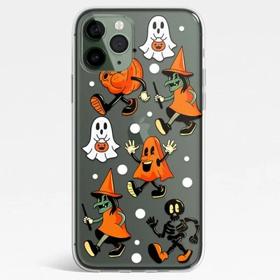 Halloween Pumpkin Ghost Witch Phone Case for Iphone 16 15 14 13 12 11 ProMax XR - Image 1 of 4