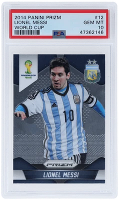 2014 Panini Prizm World Cup Lionel Messi #12 PSA 10 - Image 1 of 2