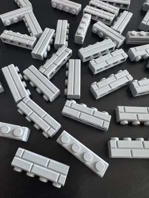 LOTE 50 NOVO EM FOLHA LEGO 1x4 CASTELO DE ALVENARIA DE PAREDE DE TIJOLOS CINZA CLARO PERFIL 15533 - Imagem 1 de 3