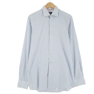 Eton Men Dress Shirt Classic Contemporary Fit Striped Bj1 Size 40 15.3/4 - Picture 1 of 7